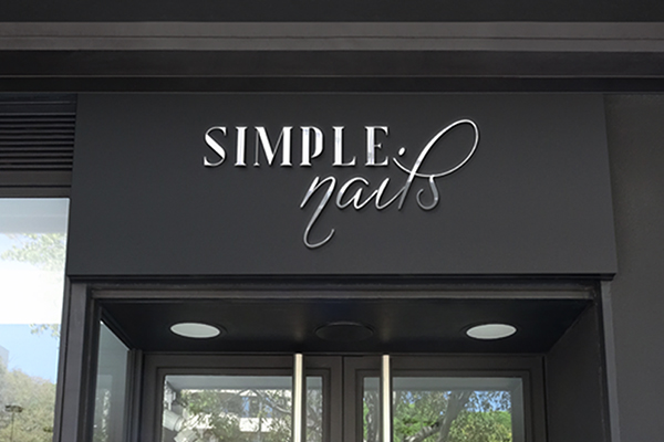 Simple Nails Logo Signage